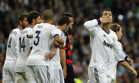 Cristiano has scored 5 of Real Madrid's last 6 Liga goals vs Celta.