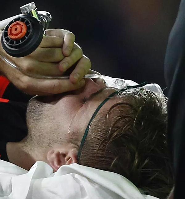 Manchester United left back Luke Shaw in tears after Hector Moreno's leg-breaking challenge