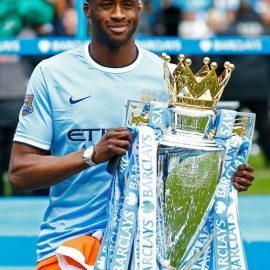 Yaya Toure Premier League trophy