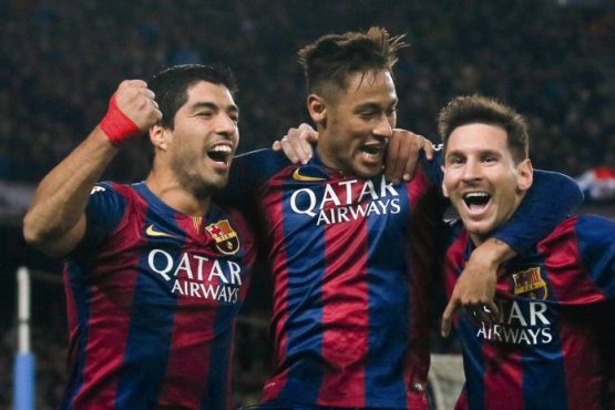 Luis Suarez, Neymar and Lionel Messi