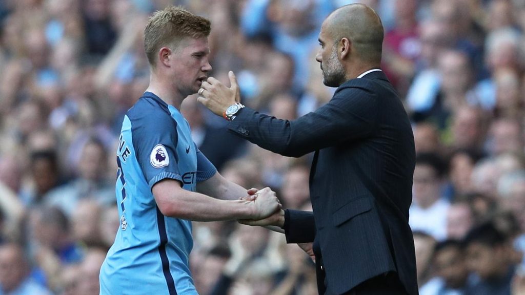Guardiola singled De Bruyne out for special praise after his virtuoso display against Bournemouth.