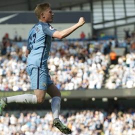 kevin-de-bruyne celebrates his goal against bournemouth