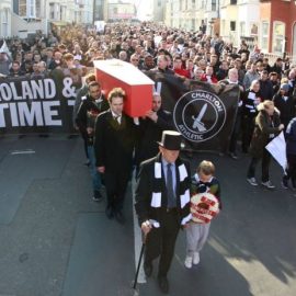 Charlton Athletic fans protest