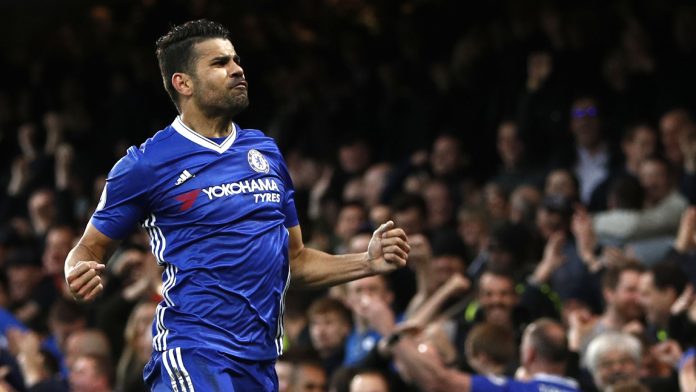 Chelsea's Diego Costa scores versus Middlesbrough