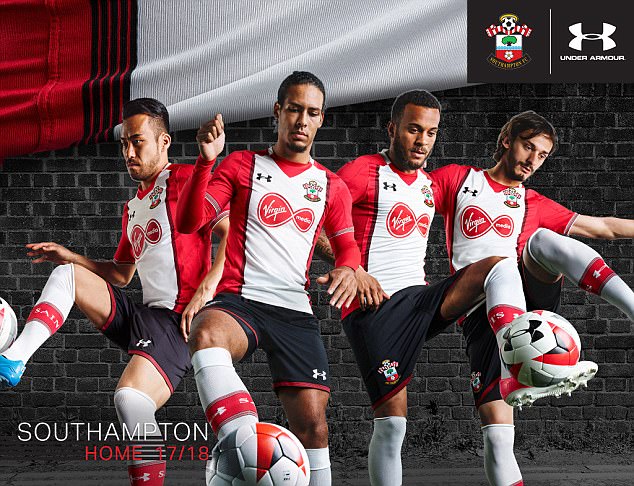 Southampton Football Club reveal home and away kits for the 2017/18 Premier League season