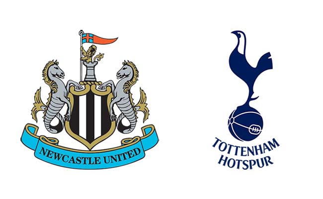 Newcastle United v Tottenham Spurs Crests White Background
