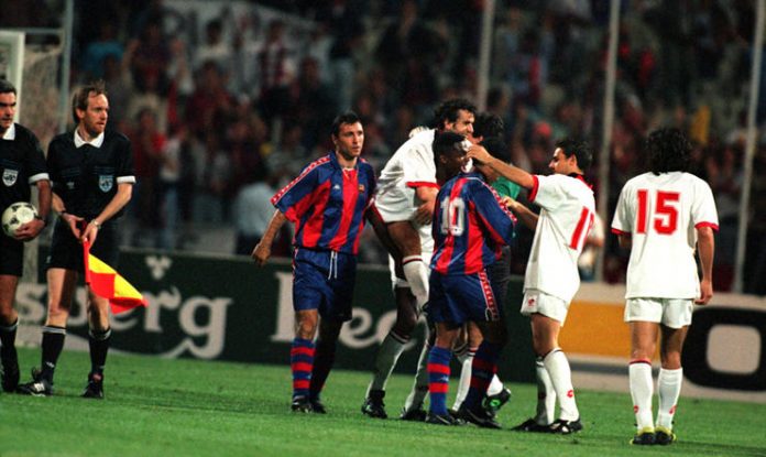 Soccer - UEFA Champions League 1993–94 - Final - AC Milan v Barcelona - Olympic Stadium, Athens