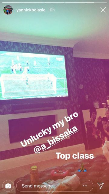 Yannick Bolasie sends a message to Crystal Palace player on social media