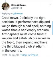 Fans reaction - Everton to build new 52k capacity stadium