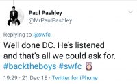 Wednesday fans react to managerial change