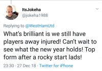 West Ham fans reaction - Hammers defy injury problems