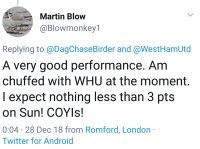West Ham fans reaction - Hammers defy injury problems