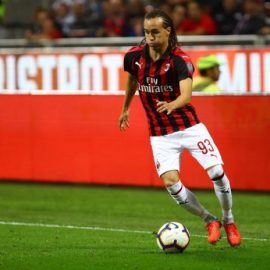 Diego Laxalt of Ac Milan  in action during the Serie A