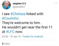 Fans react to Philippe Coutinho to Chelsea speculation
