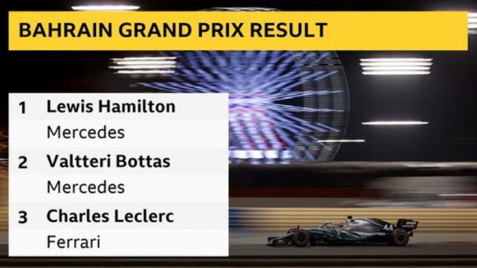Bahrain GP: Mercedes dominate as Lewis Hamilton wins