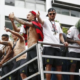 Flamengo Celebrates Winning the Copa CONMEBOL Libertadores 2019 Around Rio de Janeiro