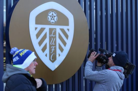 Leeds United v Nottingham Forest Sky Bet Championship Elland Road A TV cameraman takes a pre mat