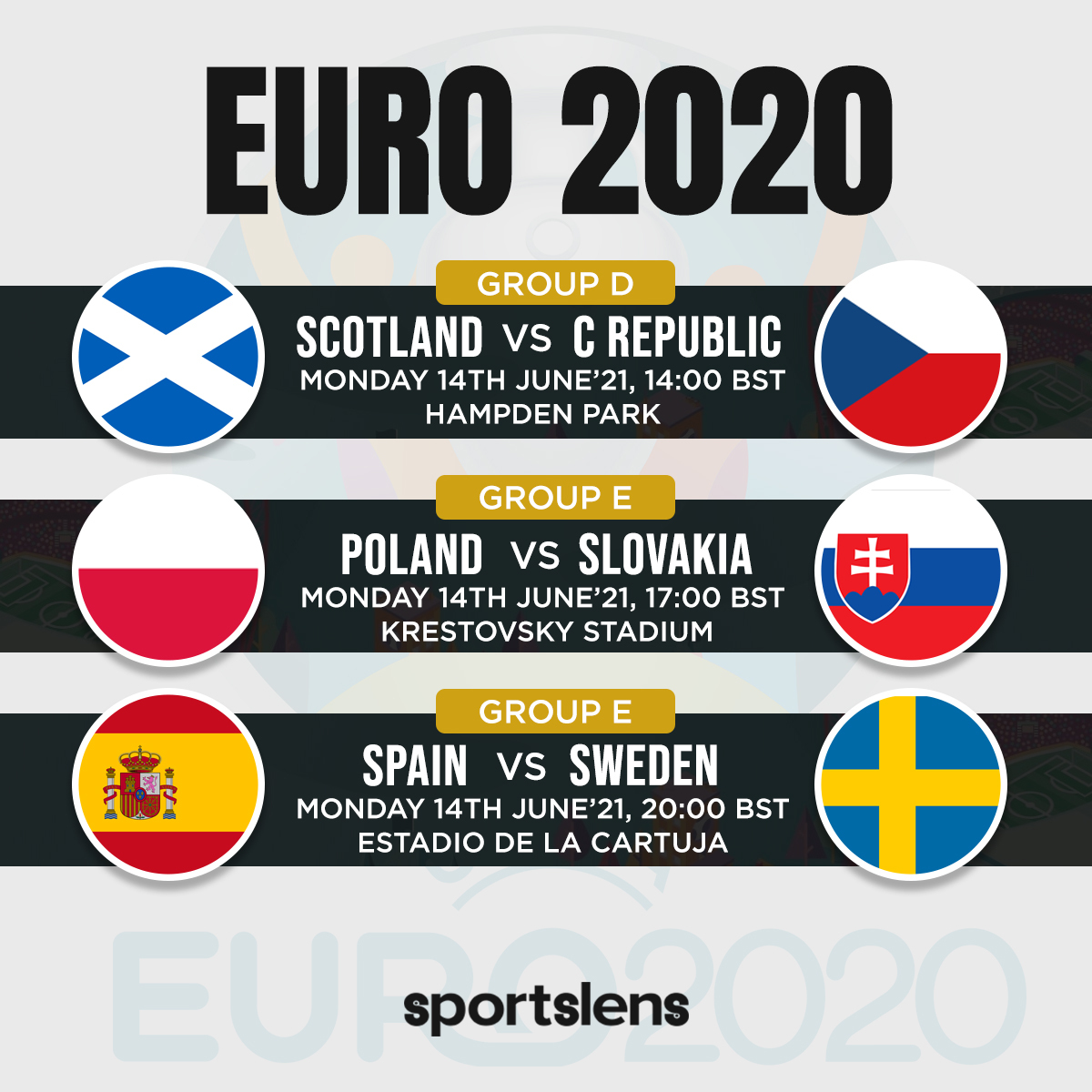 Euro 2020 14th June