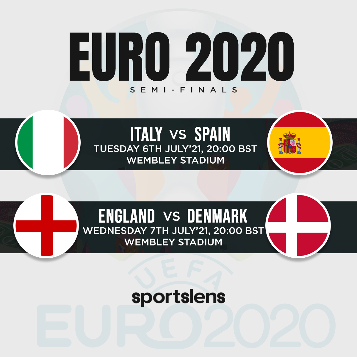 Euro 2020 Semi finals