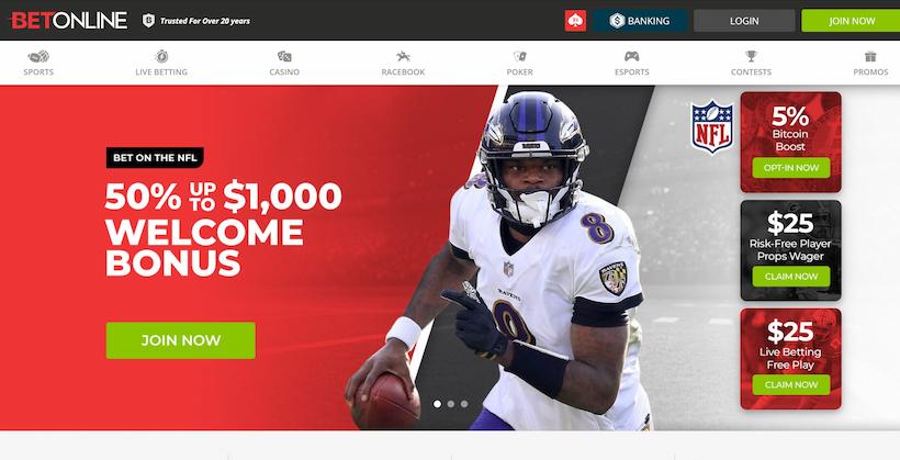 BetOnline Promo Code NFL Week 2: Get $1000 Buffalo Bills vs Tennessee Titans Free Bet