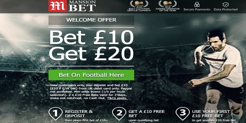 MansionBet new free bet offer