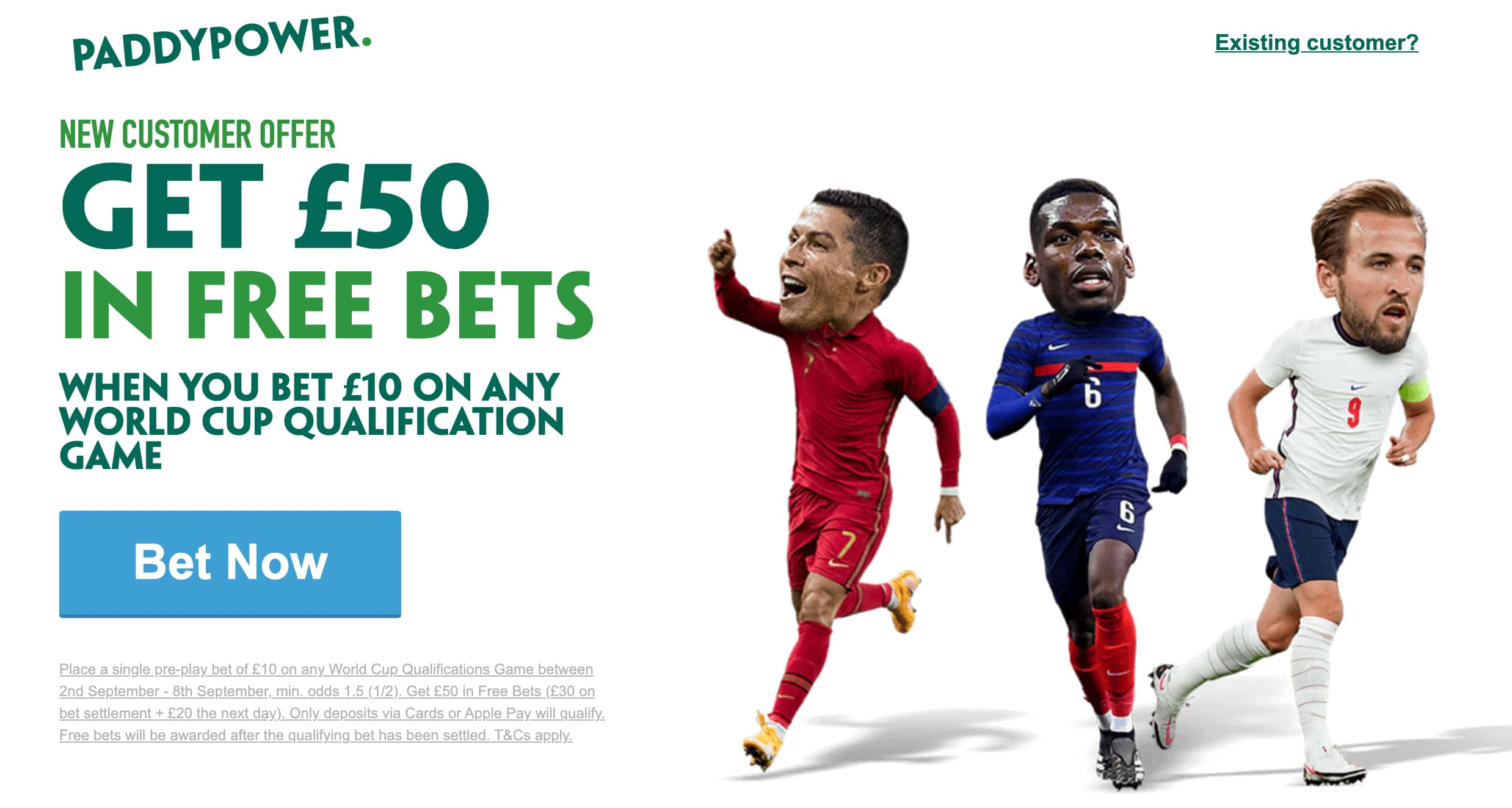 Paddy Power England vs Andorra offer