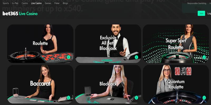 Bet365 NetEnt live casino