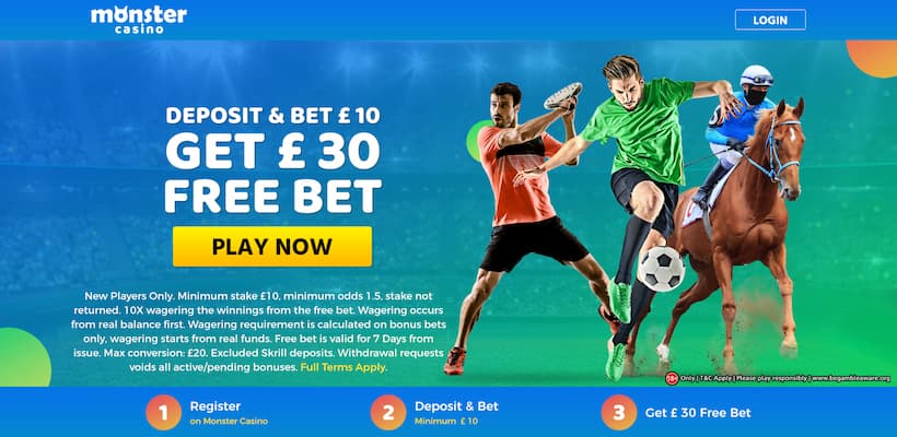 monster casino sports cyber monday free bet offers