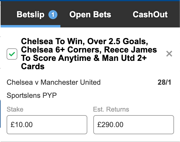 Chelsea vs Manchester United Betting Tips - 28/1 PYP at Betfred