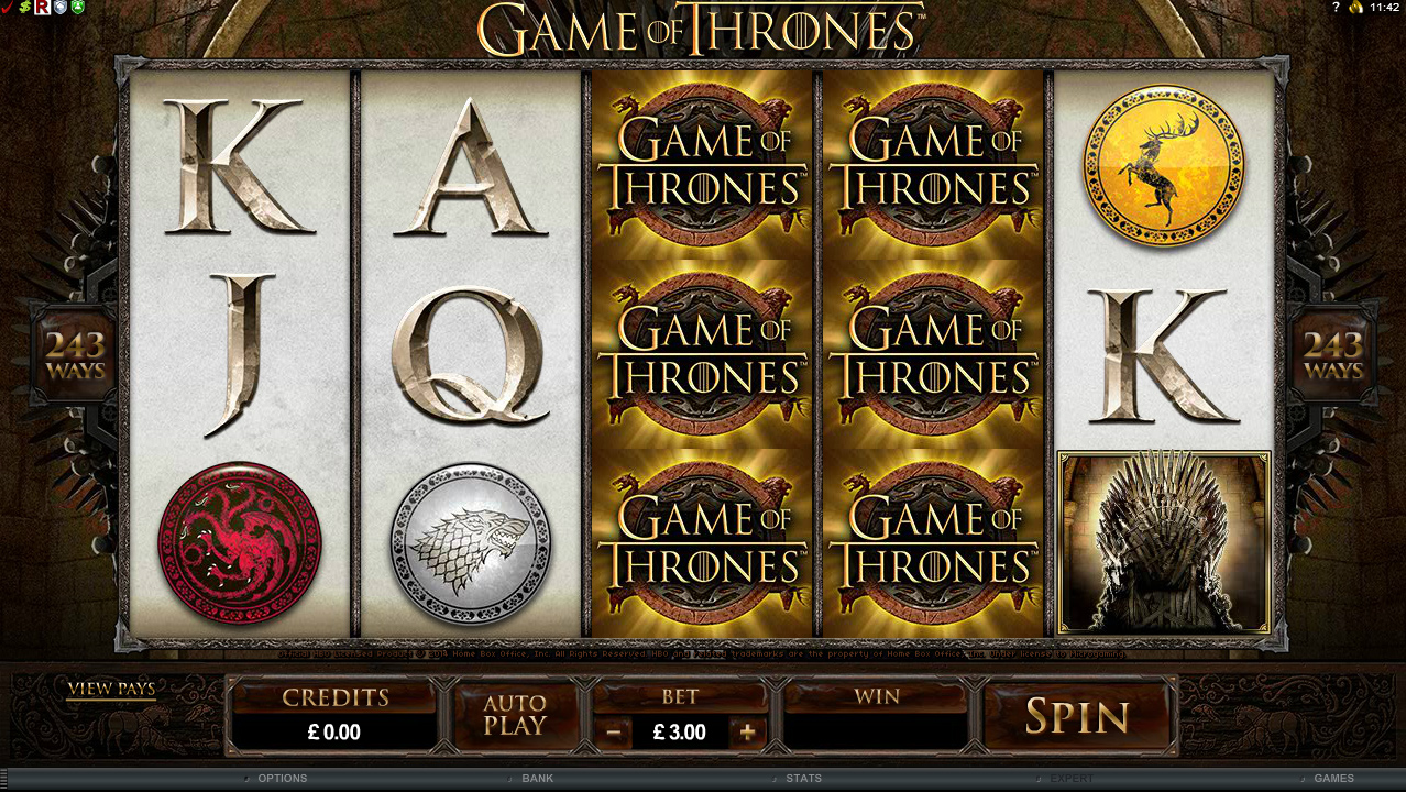 m game of thrones slot