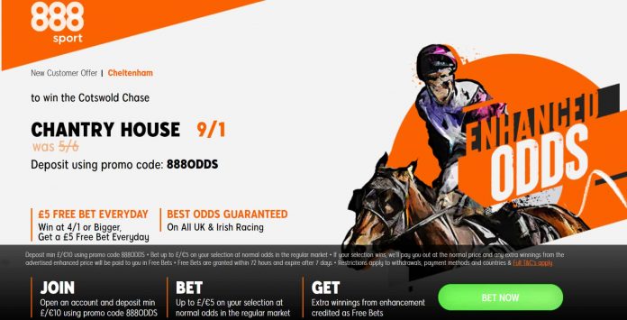 888Sport Cheltenham offers Chantry House enhanced odds