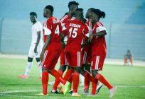 Sudan squad celebrate a goal during the qualifiers
