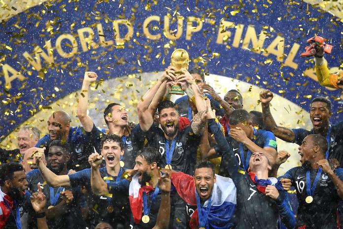 France Celebrating Winning World Cup