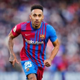 Pierre Emerick Aubameyang is expected to make his first start for Barcelona in the Europa League game vs Napoli