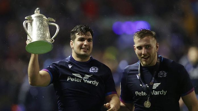 Scotland Players with Calcutta Cup