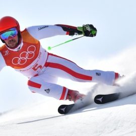Skier in Olympics