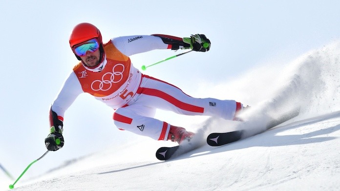 Skier in Olympics