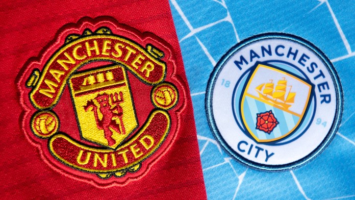 Manchester United and Manchester City Badges