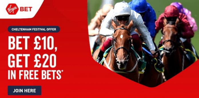 Virgin Bet Cheltenham Gold Cup Betting Offer - Bet £10 Get £20 in Gold Cup Free Bets