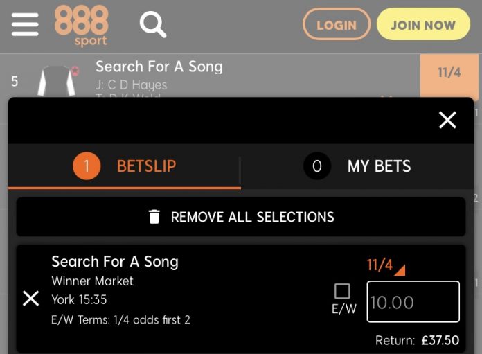 Friday NAP Of The Day - Search For A Song (3.35 York)