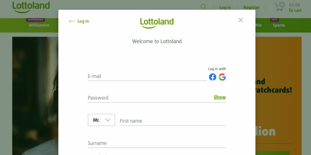 lottoland register