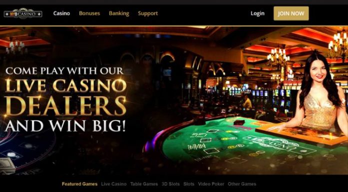 MYB Casino homepage