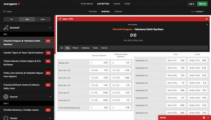 Everygame Live Betting