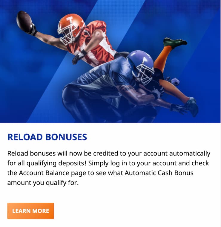 GTbets Automated Reload Bonus