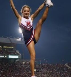 ole miss cheerleader kicking 1