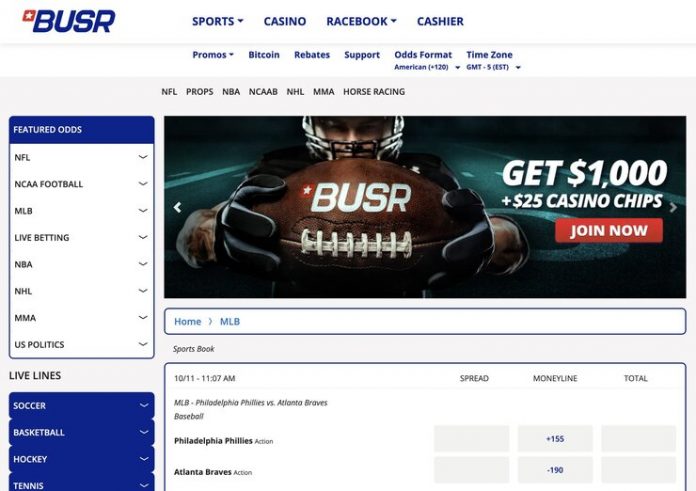 BUSR Sportsbook Homepage