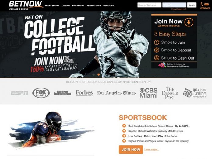 BetNow Sportsbook Homepage