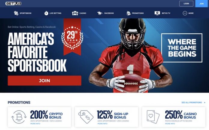 BetUS Sportsbook Homepage