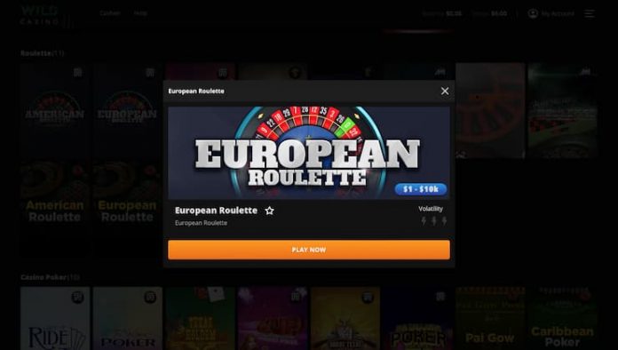 Wild Casino Bitcoin European Roulette