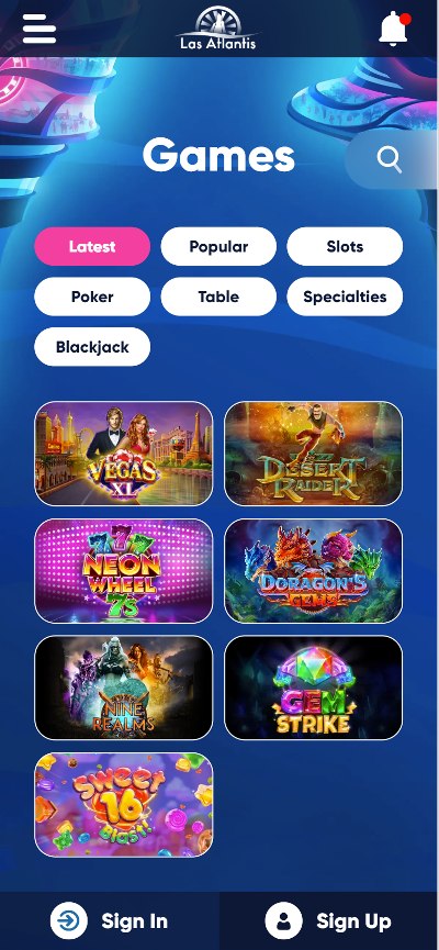 real money casino apps Las Atlantis Casino